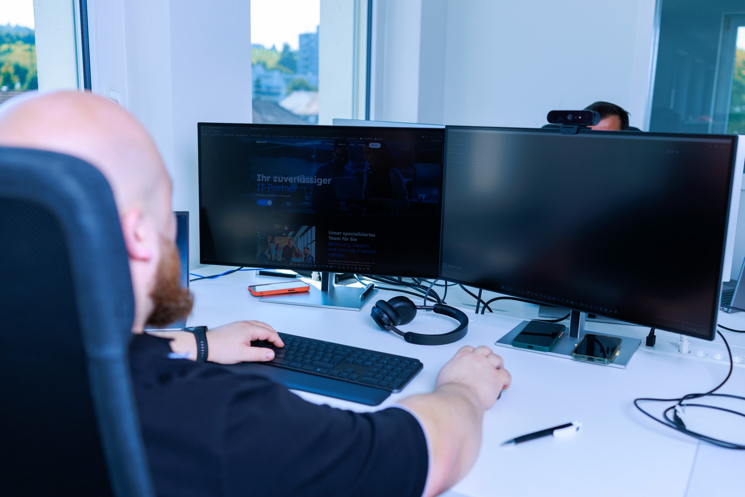 Norman am Arbeitsplatz